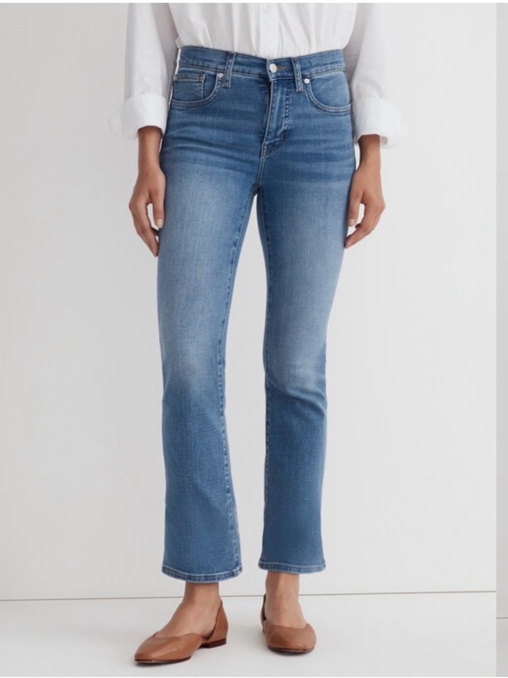 Madewell Mid-Rise Kick Out Cropped Jeans 16W
